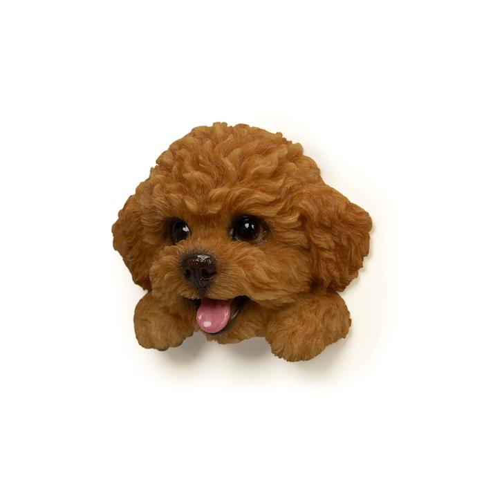 WOOBIA フェイスマグネット トイプードル レッド 犬 冷蔵庫 マグネット かわいい 立体 リアル プードル 動物 雑貨 玄関 ギフト 幅6.2cm | WOOBIA | 02