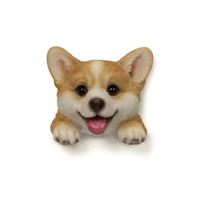 WOOBIA フェイスマグネット コーギー レッド 犬 冷蔵庫 マグネット かわいい 立体 リアル ウェルシュコーギー 子犬 愛犬 動物 幅5.7cm | WOOBIA | 01