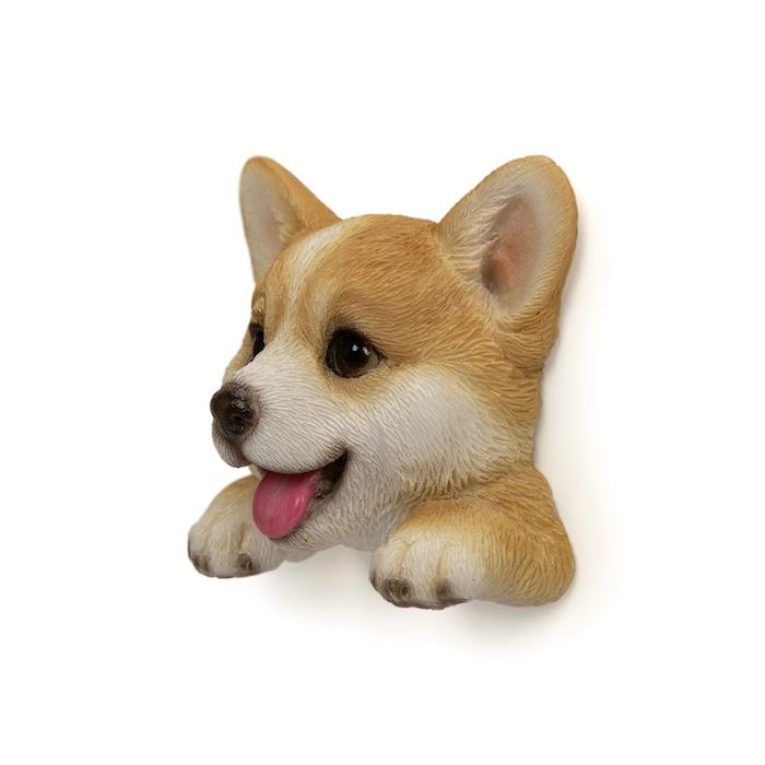 WOOBIA フェイスマグネット コーギー レッド 犬 冷蔵庫 マグネット かわいい 立体 リアル ウェルシュコーギー 子犬 愛犬 動物 幅5.7cm | WOOBIA | 03