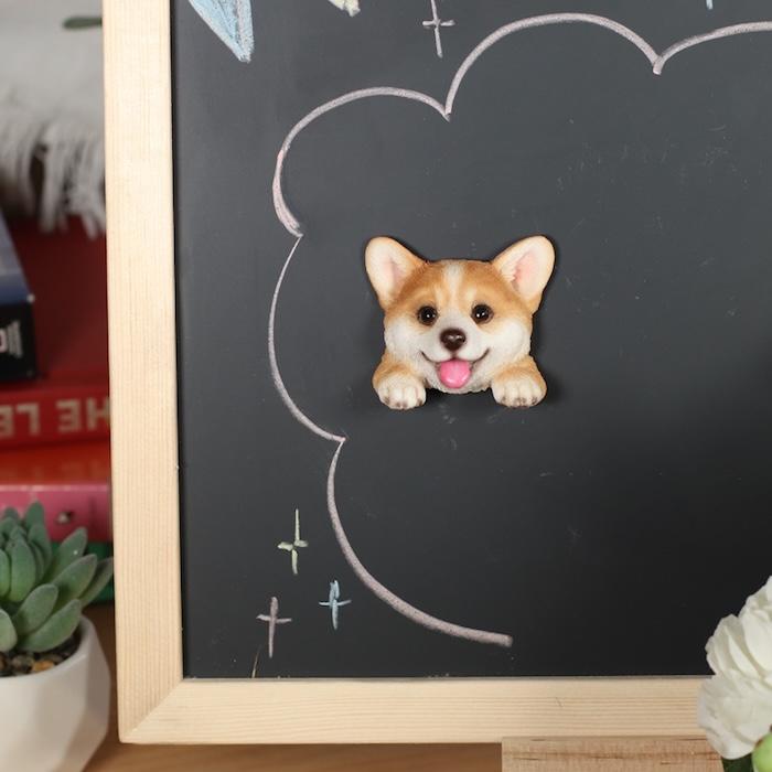 WOOBIA フェイスマグネット コーギー レッド 犬 冷蔵庫 マグネット かわいい 立体 リアル ウェルシュコーギー 子犬 愛犬 動物 幅5.7cm | WOOBIA | 07