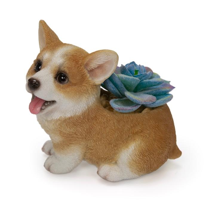 置物 犬 玄関 インテリア 卓上 コーギー レッド アニマルフェイクグリーン 幅9.5cm WOOBIA ウービア イギリス コーギー好き ギフト |  | 02