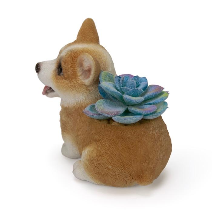 置物 犬 玄関 インテリア 卓上 コーギー レッド アニマルフェイクグリーン 幅9.5cm WOOBIA ウービア イギリス コーギー好き ギフト |  | 03