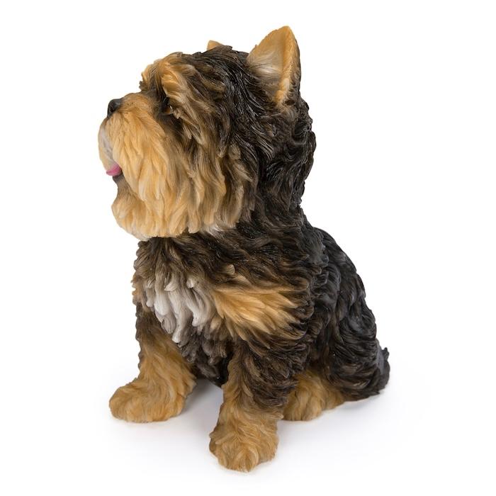 置物 犬 玄関 ガーデン 屋外 リアル ヨークシャーテリア お座りにっこり 高さ16cm WOOBIA ウービア イギリス ヨーキー好き ギフト | WOOBIA | 03