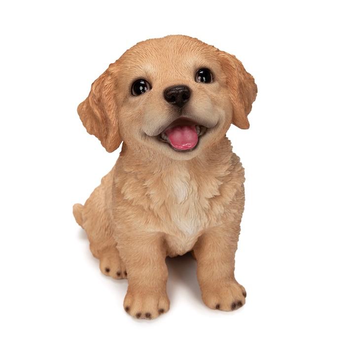 犬 置物 お座りにっこりゴールデンレトリバー 高さ15.5cm WOOBIA