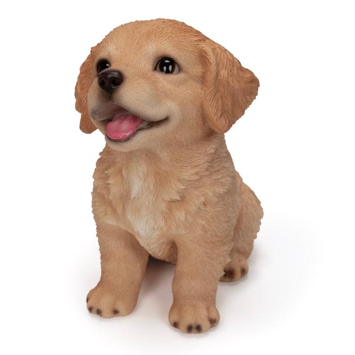 犬 置物 お座りにっこりゴールデンレトリバー 高さ15.5cm WOOBIA