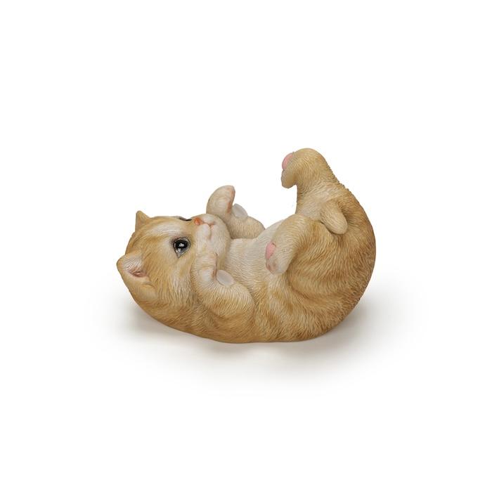 スマホスタンド 卓上 猫 おもしろ 動物 寝転び茶トラ猫 置物 かわいい