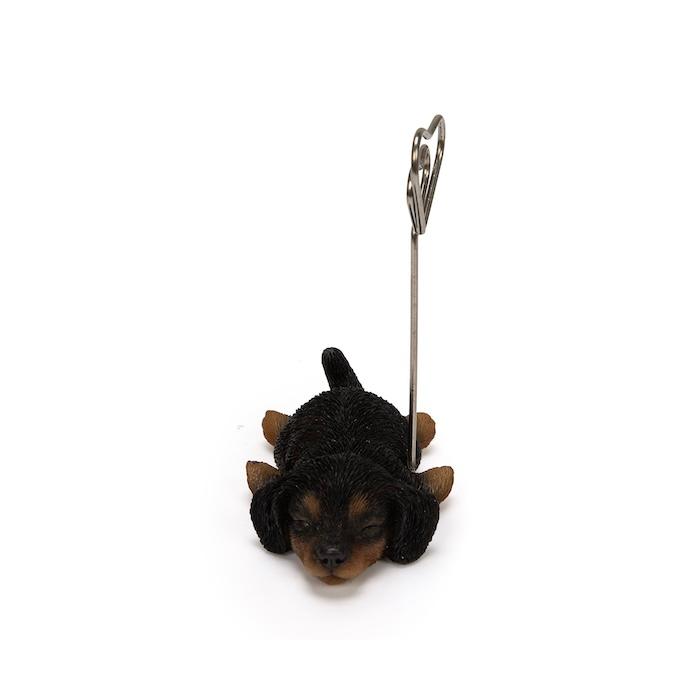 メモスタンド 犬 ダックスフンド ブラック 高さ8cm かわいいメモクリップ 置物インテリア メモホルダー カード woobia ウービア |  | 01
