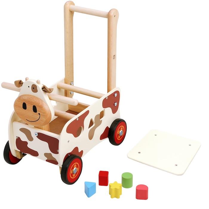 知育玩具 ウォーカー&ライド カウ 木製 おもちゃ 1歳 誕生日プレゼント 出産祝い 手押し車 乗用 型はめ 男の子 女の子 アイムトイ |  | 06