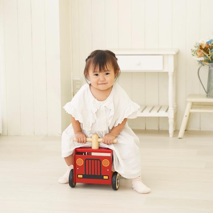 知育玩具 ウォーカー&ライド 消防車 木製 おもちゃ 1歳 誕生日