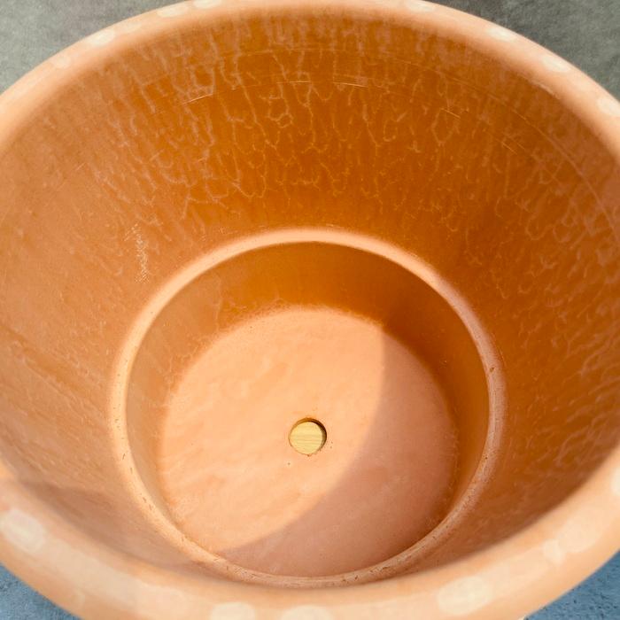 イタリア製 テラコッタ植木鉢 大型 11号 赤土色 イタリアンテラコッタ