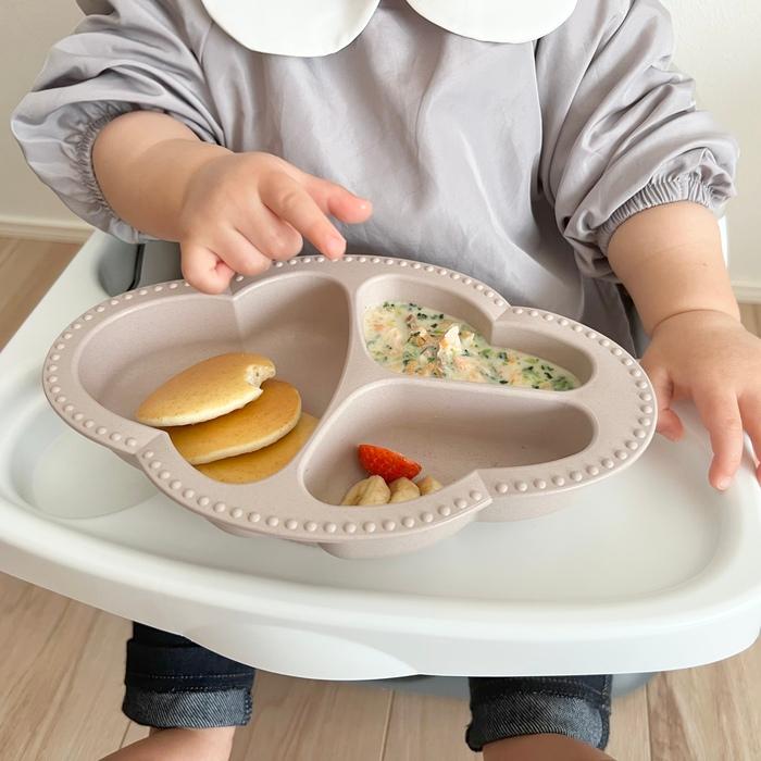 3色から選べる ベビーギフト もぐもぐ5点セット 食器 エプロン マット 一式 Lien de famille おしゃれで可愛い | lien de famille | 07
