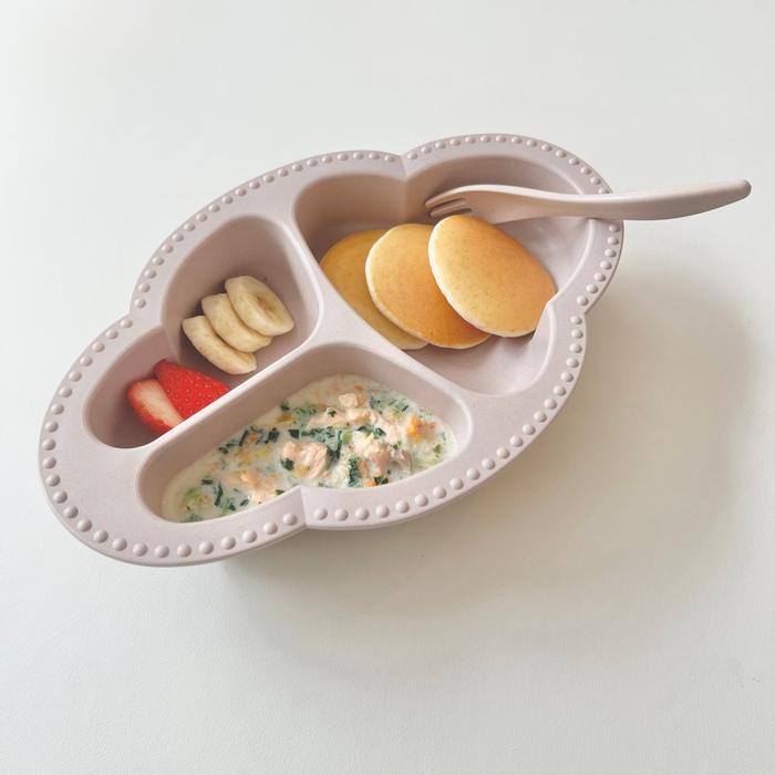 3色から選べる ベビーギフト もぐもぐ5点セット 食器 エプロン マット 一式 Lien de famille おしゃれで可愛い | lien de famille | 08