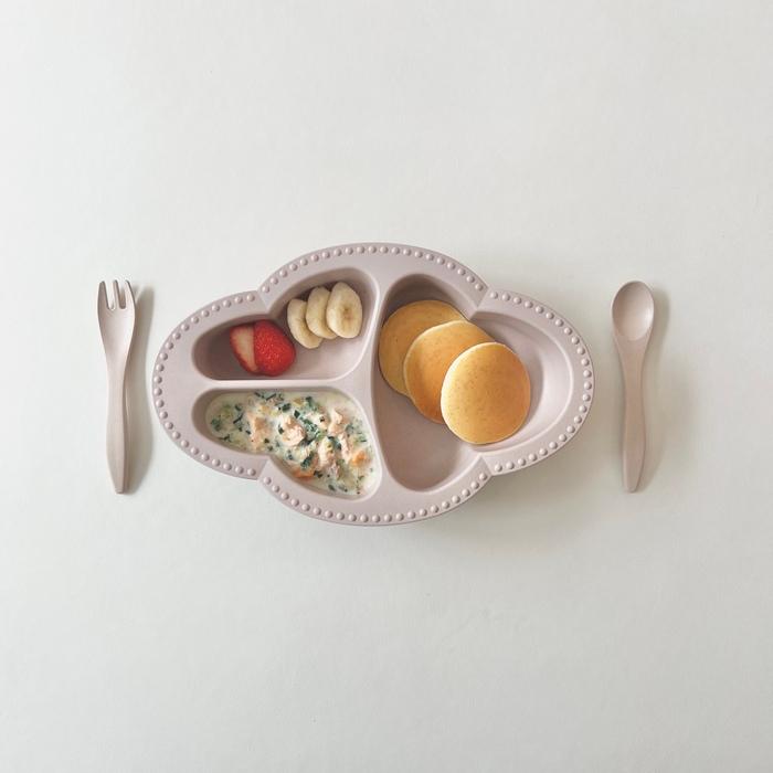 3色から選べる ベビーギフト もぐもぐ5点セット 食器 エプロン マット 一式 Lien de famille おしゃれで可愛い | lien de famille | 10