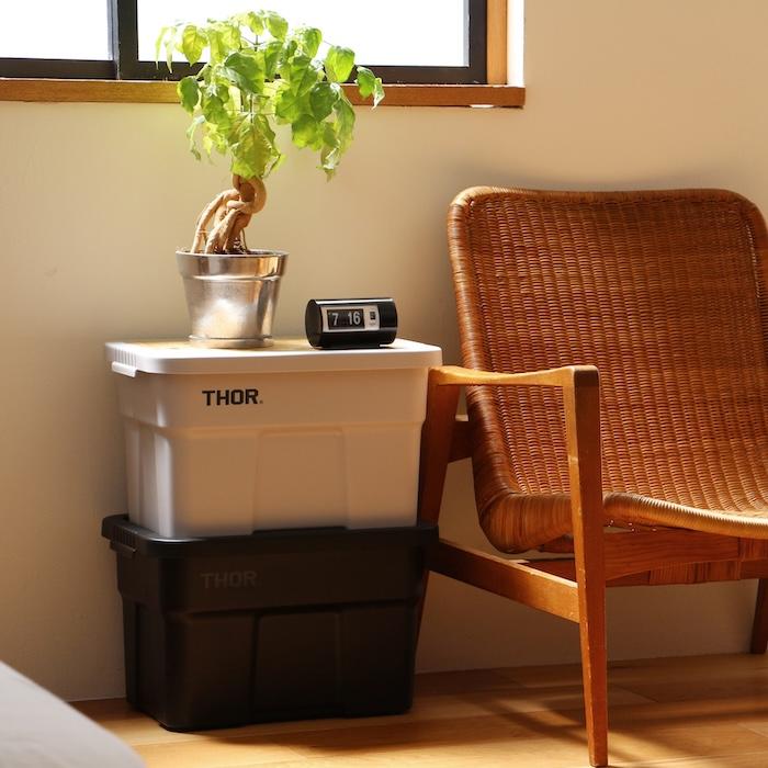 THOR（ソー） コンテナ 収納ボックス 22L 蓋付き 5色 ラージトート
