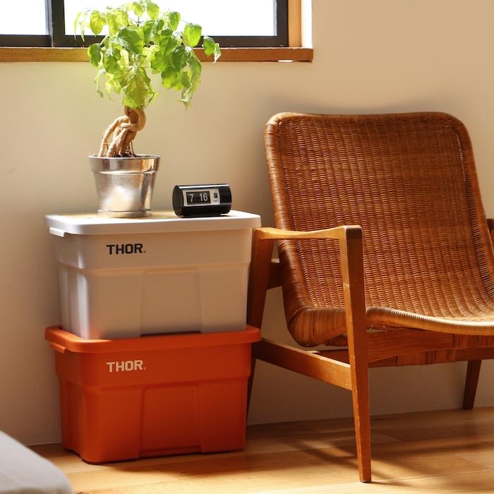 THOR（ソー） コンテナ 収納ボックス 22L 蓋付き 5色 ラージトート