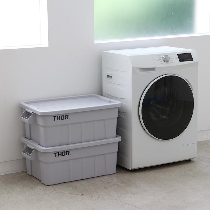 THOR（ソー） コンテナ 収納ボックス 53L 蓋付き 5色 ラージトート