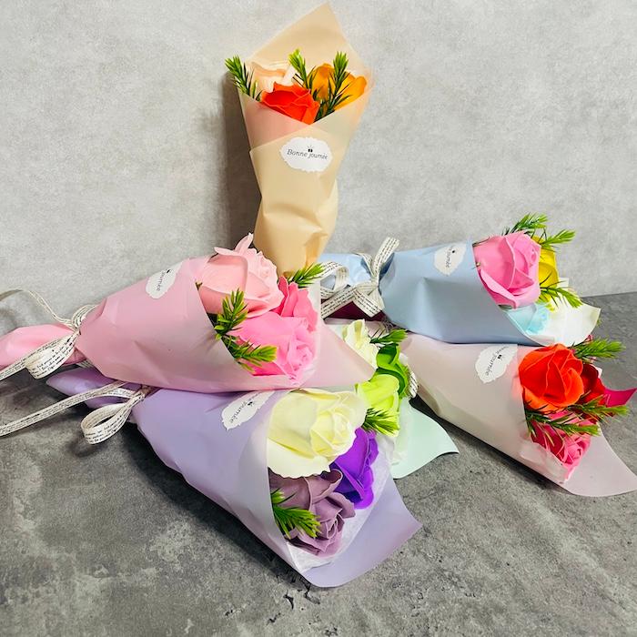 7色セット ソープフラワー ミニブーケ シャボンフラワー 石鹸素材 プレゼントギフト おしゃれでかわいいお花 母の日 お祝い |  | 13