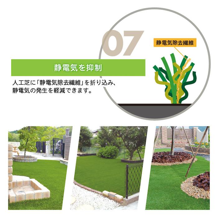 リアル人工芝 幅1m×長さ10m 芝丈25mm 形状記憶 潰れてもリアルさをキープ ロール 庭 ベランダの画像