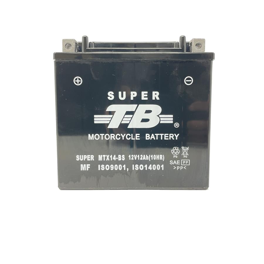 MTX14-BS バイク バッテリー 岐阜バッテリー販売 GB AGM 大型バイク 大排気量 ジェットスキー 発電機 補水不要 密閉型 12Ah 保証6ヶ月 | 