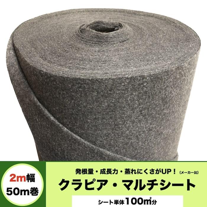 マルチシート クラピア用 （100m2） 2m幅50m巻 吸水性 透水性アップ
