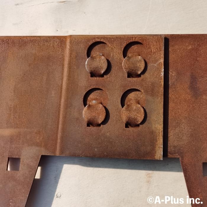 Patina ガーデンエッジ1000 10セット入り コールテン鋼 花壇 囲い 土留め 庭 連杭 エッジング 見切り柵 ガーデンフェンス 仕切り 土ストッパーの画像