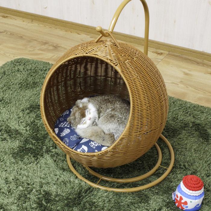 2色から選べるサイズ ペットハンギングチェアー 猫 ネコ ベッド 