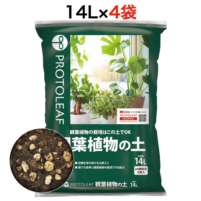 まとめ買い プロトリーフ 観葉植物の土 14L×4袋 観葉植物 : ミドリスー