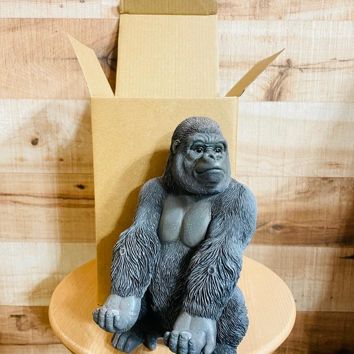 スマホスタンド 卓上 黒ゴリラ 置物 おもしろ 動物 アニマル プレゼントギフト 可愛い おしゃれ リアル インテリア 雑貨 スマホホルダー |  | 05