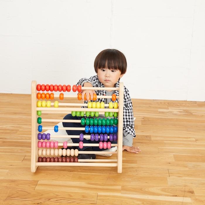 知育玩具 レインボーアバカス 木製 そろばん おもちゃ 3歳 誕生日