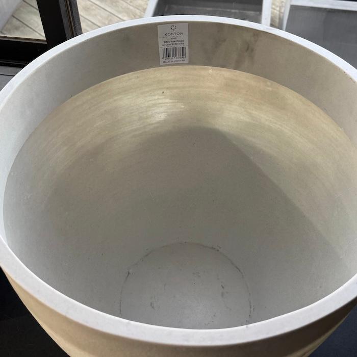 鉢カバー おしゃれ 大型 ソンク ラウンド 16号 14号 軽量 室内 屋外 北欧 観葉植物 インテリア モダン 丸型 KONTONの画像