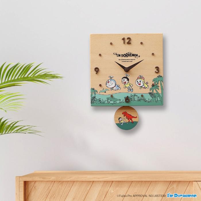 壁掛け時計 木製 アイムドラえもん 恐竜さんぽ キャラクター おしゃれ かわいい 木 アナログ インテリア リビング 日本製 プレゼント ギフト 寝室 部屋 置き時計 |  | 02
