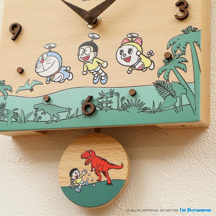 壁掛け時計 木製 アイムドラえもん 恐竜さんぽ キャラクター おしゃれ かわいい 木 アナログ インテリア リビング 日本製 プレゼント ギフト 寝室 部屋 置き時計 |  | 04