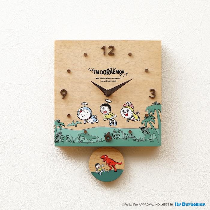 壁掛け時計 木製 アイムドラえもん 恐竜さんぽ キャラクター おしゃれ かわいい 木 アナログ インテリア リビング 日本製 プレゼント ギフト 寝室 部屋 置き時計 |  | 06