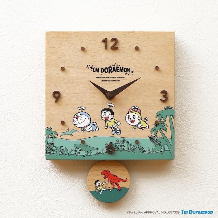 壁掛け時計 木製 アイムドラえもん 恐竜さんぽ キャラクター おしゃれ かわいい 木 アナログ インテリア リビング 日本製 プレゼント ギフト 寝室 部屋 置き時計 |  | 07