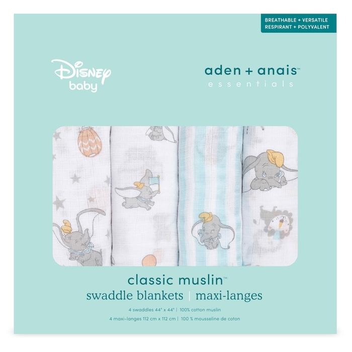 aden+anais essentials おくるみ スワドル ディズニー ダンボ 4枚 出産