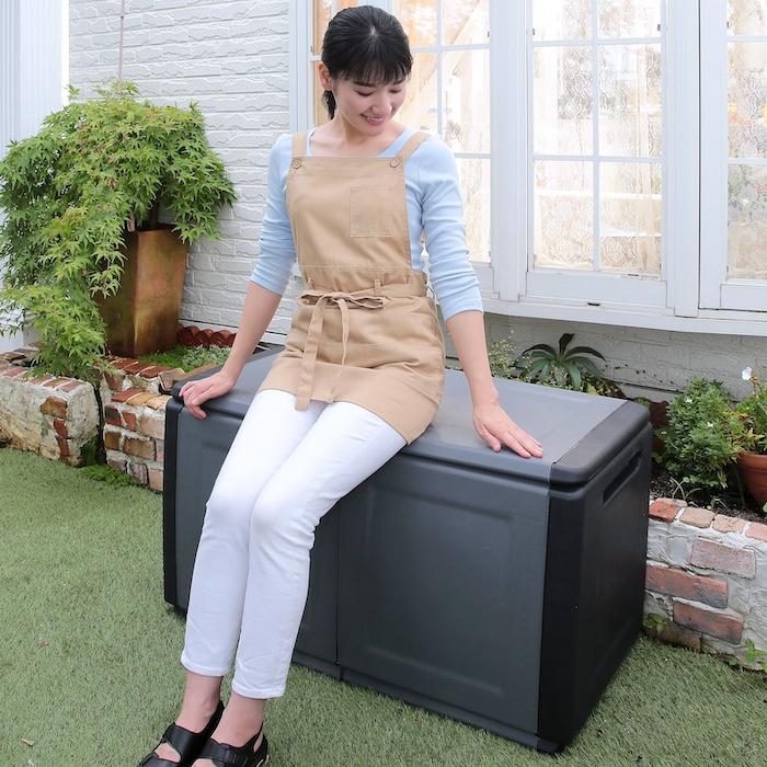 Artplust イタリア製 樹脂製ストッカーCUBE 96cm 収納 物置 屋外