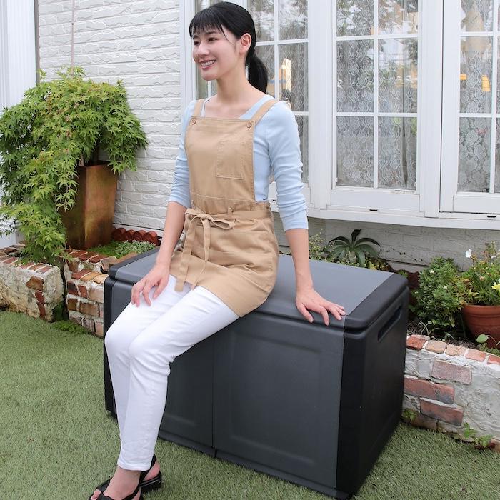 Artplust イタリア製 樹脂製ストッカーCUBE 96cm 収納 物置 屋外