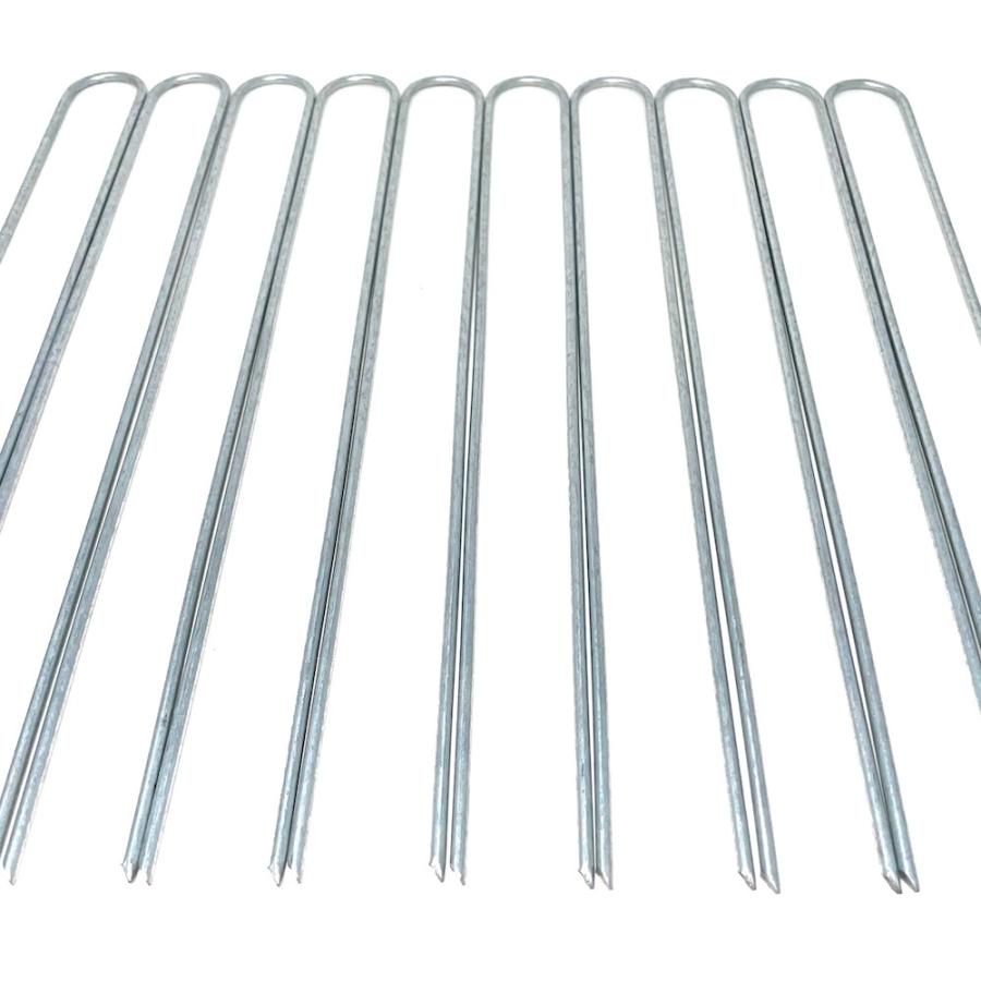 防草シート用 固定ピン 40cm U字型アンカー ロング 600本セット アンカーピンマルチ押さえ 庭 人工芝 除草 コ字型 