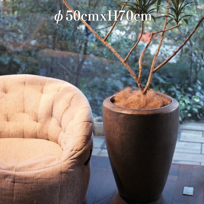 tacson. 大鉢 植木鉢 pot KONTON 高級植木鉢 釉薬陶器 おしゃれ 大型 17号 ウーヌム ジャー
