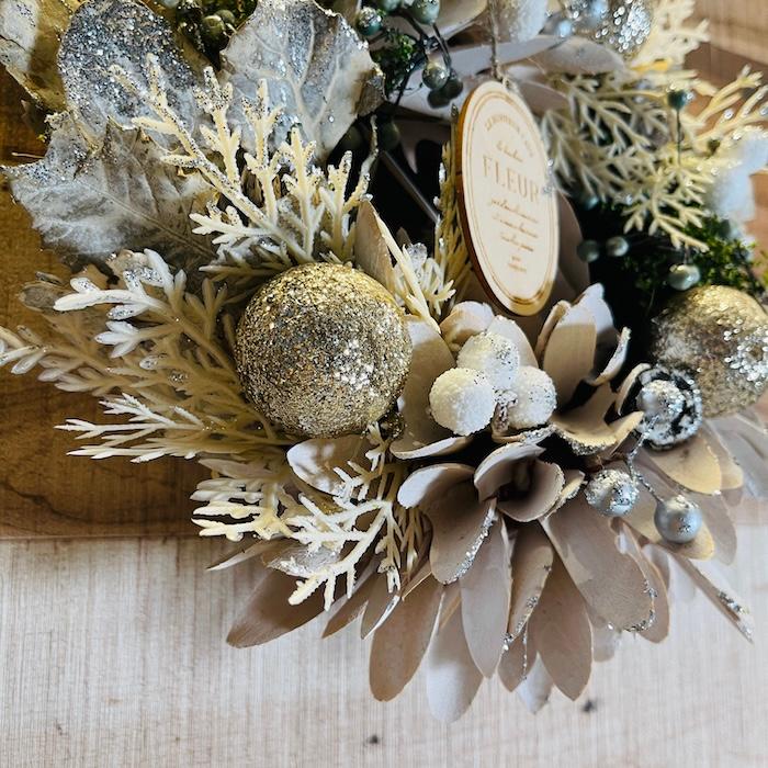 植物素材クリスマスリース 25cm 専用オーダー クリスマス新作☆森のリース 25cm（受注制作品） - el flowers online shop