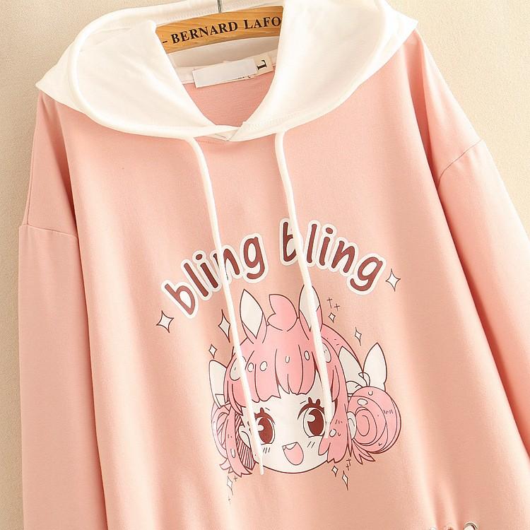 パーカー 長袖 フード付き ウサギ 耳付き 女の子 レースアップ 編み上げ Sy みどりショップ 通販 Yahoo ショッピング