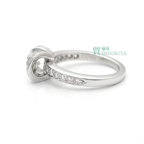 緑屋質屋】ティファニー ダイヤモンド リボンリング 0.48ct Pt950
