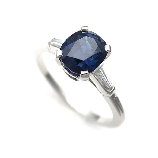 緑屋質屋】ティファニー サファイア・ダイヤリング PLAT【中古】 : 緑