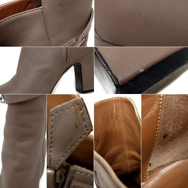 エルメス サイズ表記「34 1/2」22.5センチ程度 ブラウン ショート