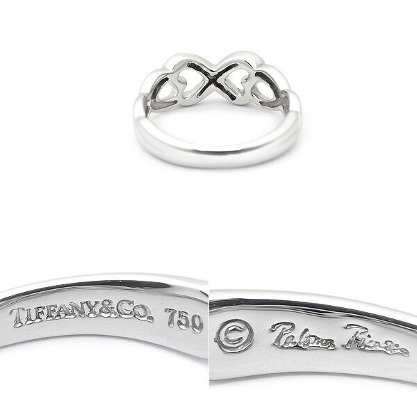 Tiffany & Co. リング ラビング ハートダイヤモンド K18WG TIFFANY&Co. ティファニー W ラビングハート ダイヤモンド リング
