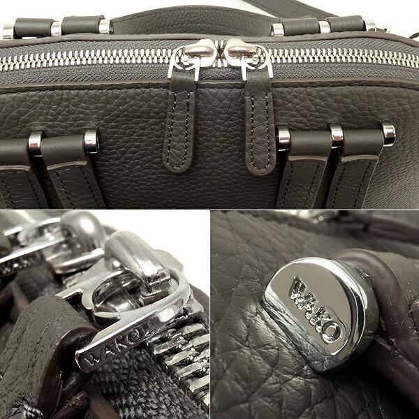 新品同 WAKO 和光 ワコー レザー 3wayハンドバッグ クラッチバッグ 緑屋質屋】和光(WAKO) 3WAYバッグ レザー/ディープグレー【中古】 : 緑