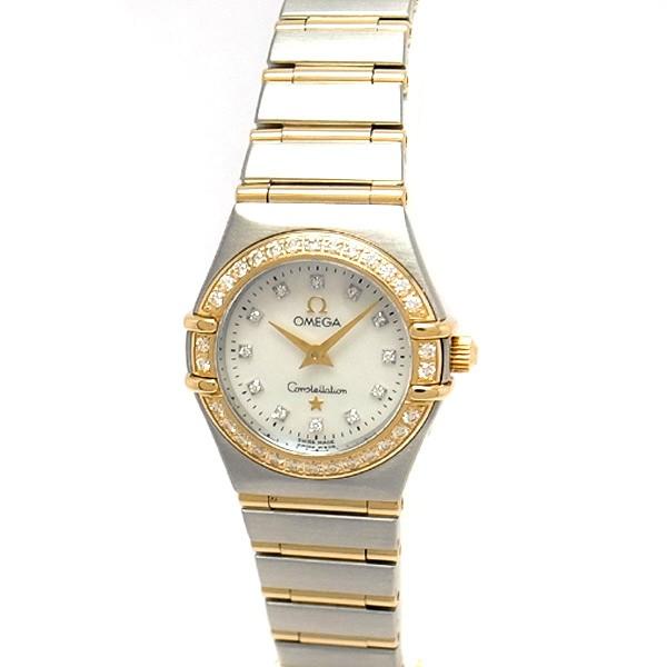 緑屋質屋】オメガ コンステレーションミニ ダイヤベゼル ホワイト