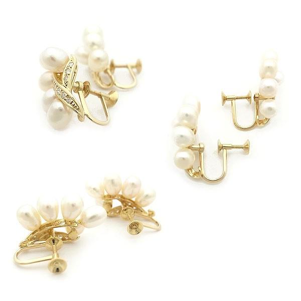 K18YG淡水真珠 ゴールドピアス ブルーオーロ Musicale GSTV K18YG淡水