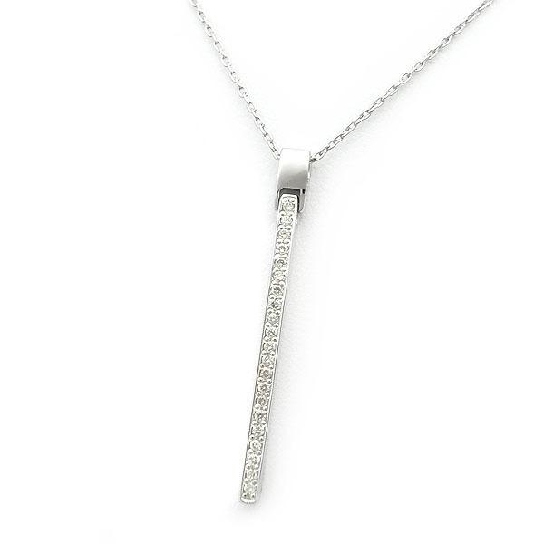 特選ジュエリー ダイヤモンド ネックレス 0.12ct K18WG