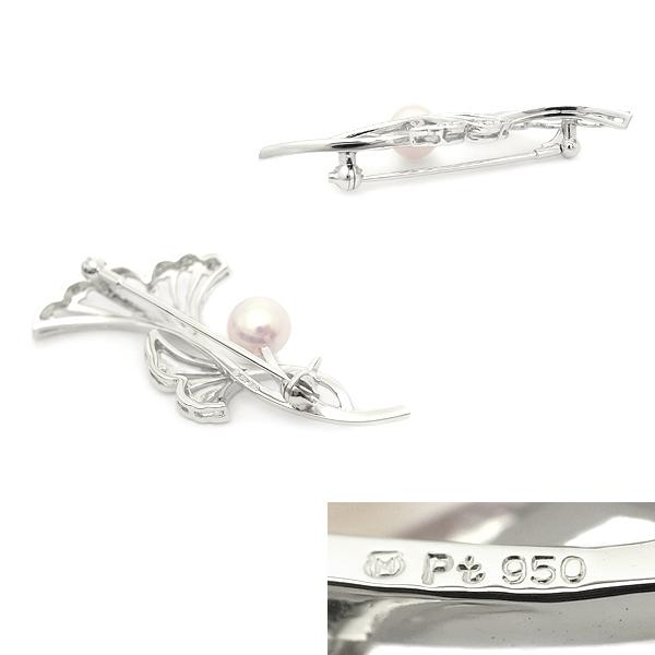 緑屋質屋】ミキモト パール・ダイヤ ブローチ 7.0mm Pt950【中古